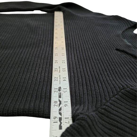 RTA Jules Reinforced Distressed Rib Knit Sweater Womens S Holes Grunge Classy - Picture 10 of 14